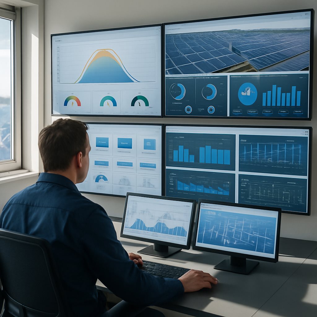 Solar monitoring dashboard tracking cleaning performance